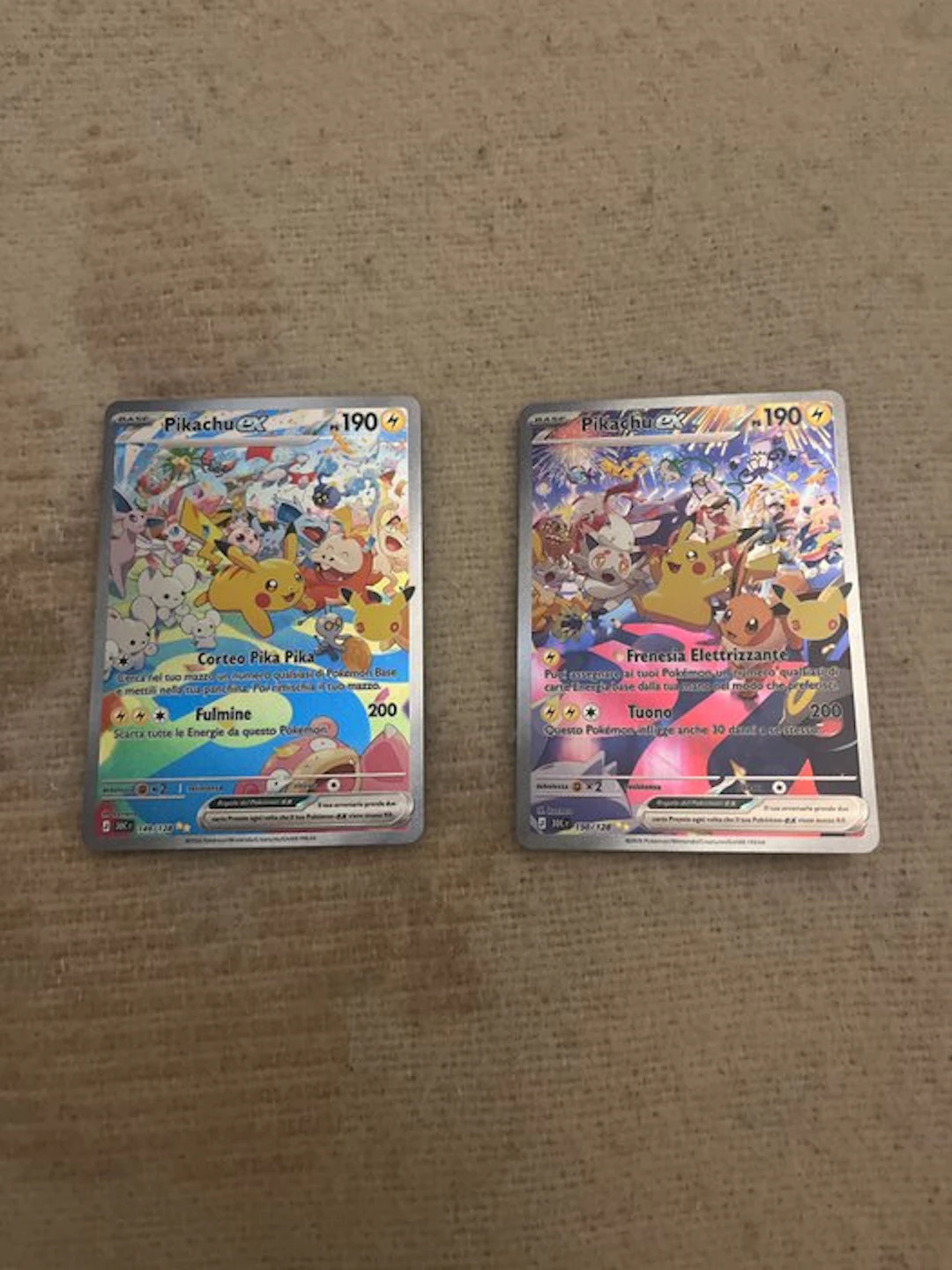 Pokémon - 2 Card - Pikachu Full art, Foil - Scarlet & Violet