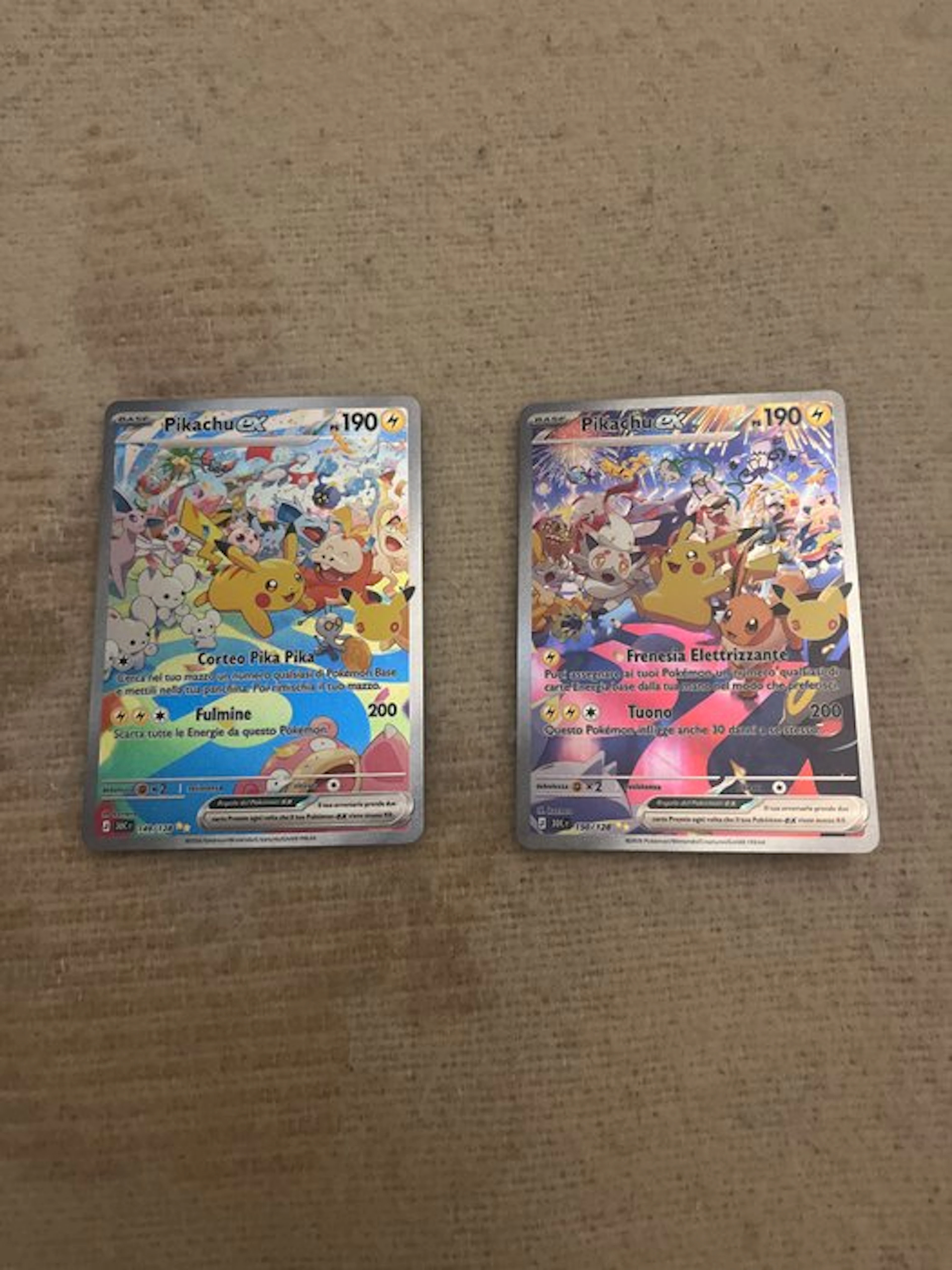 Pokémon - 2 Card - Pikachu Full art, Foil - Scarlet & Violet