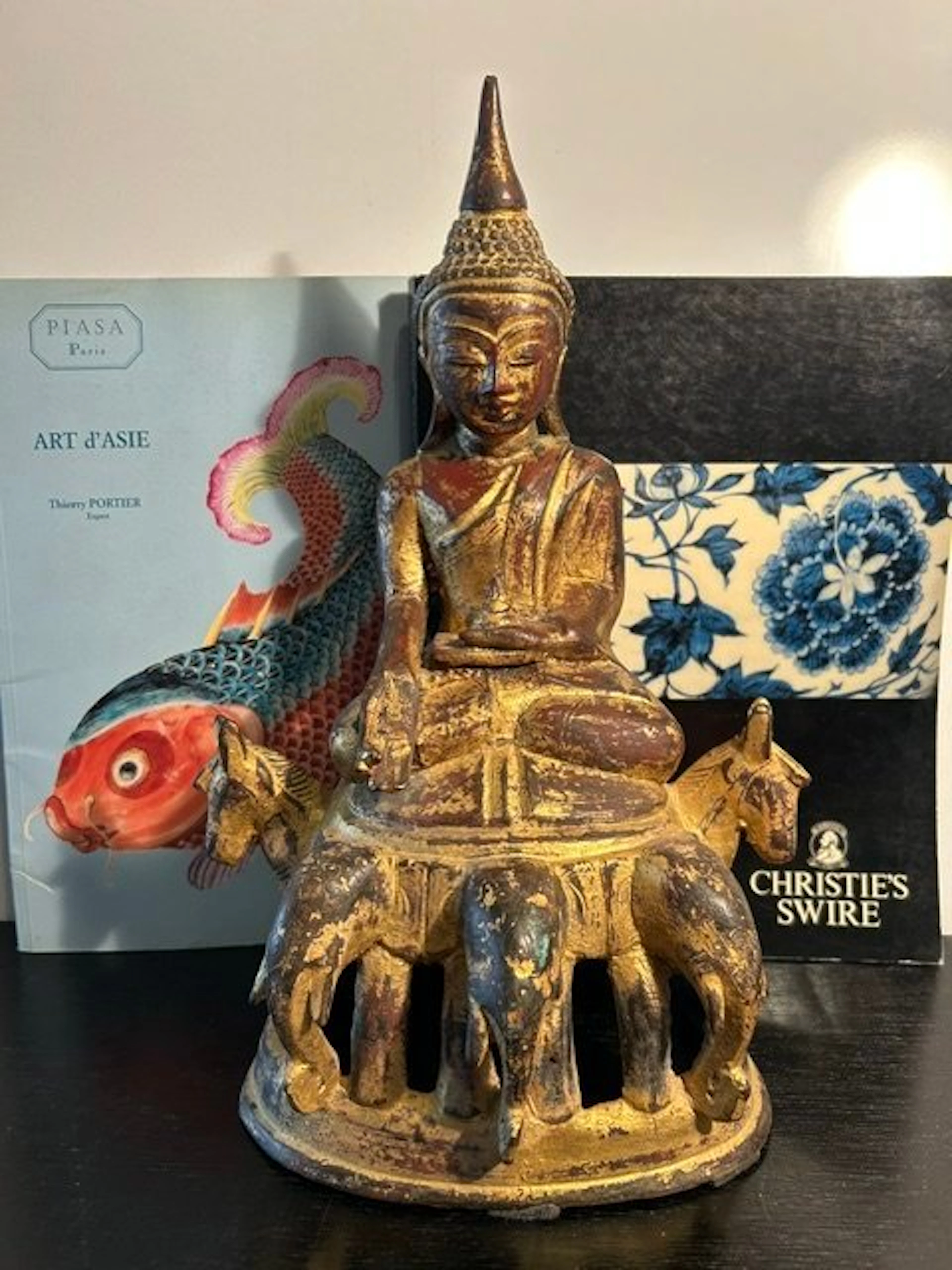 Bronze Buddha, Burma, and 2 catalogs - 1980-2010