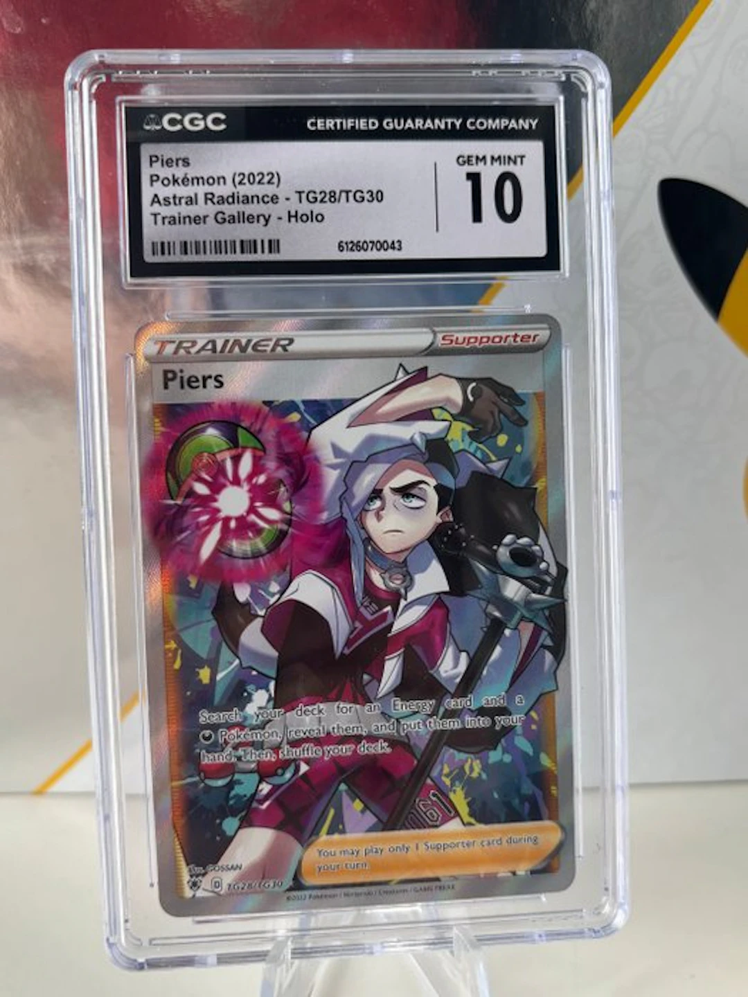 Pokémon - 1 Graded card - Piers TG28/TG30 Full art