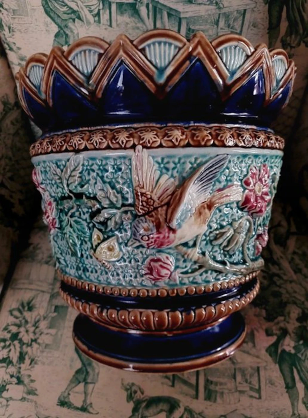 De bruyn - gustave de bruyn - Flower pot - 1188 - Majolica - flowerpot
