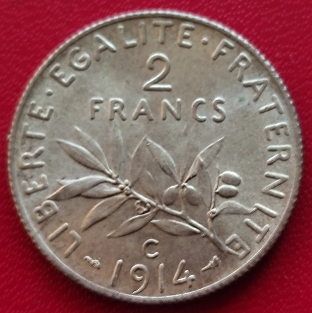 France. 2 Francs 1914-C Semeuse (No reserve price)