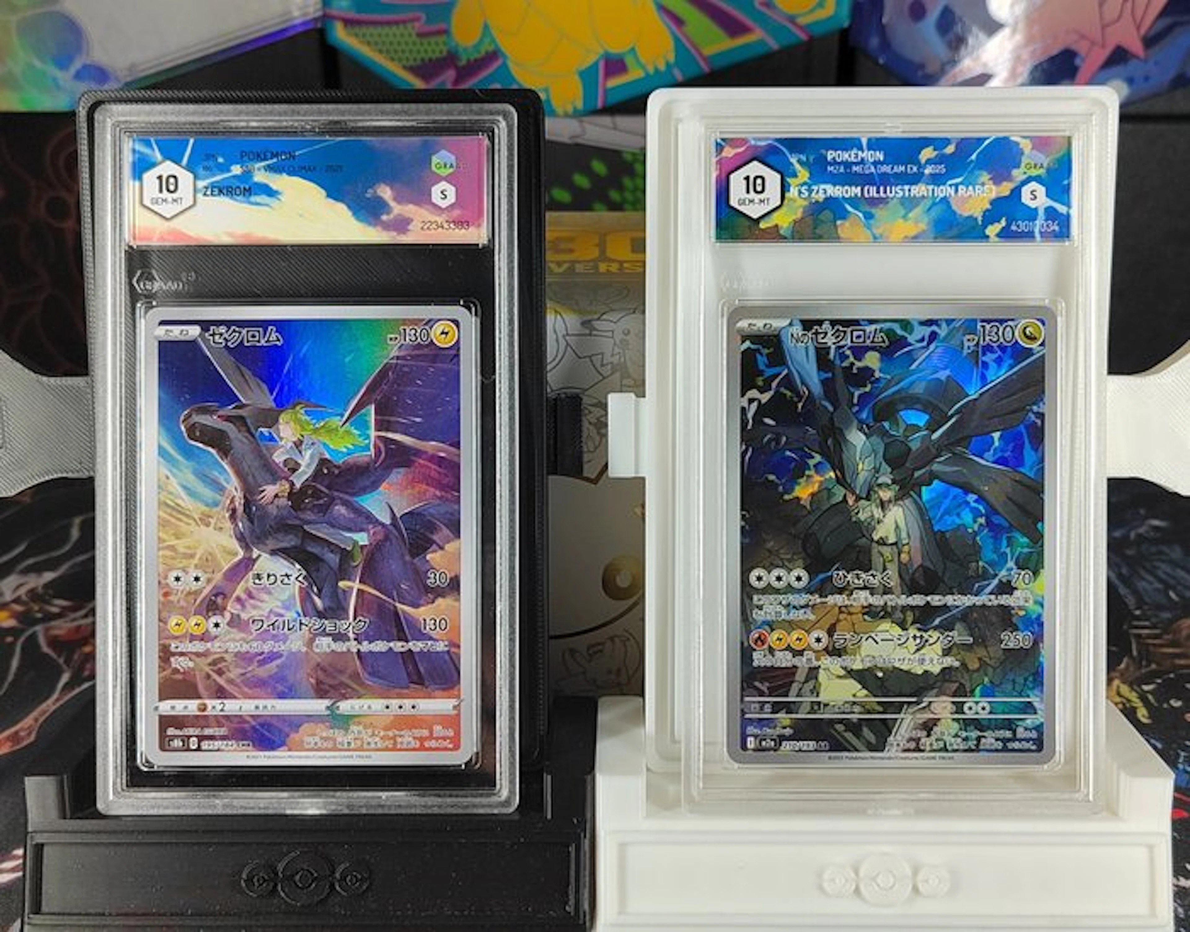 Pokémon - 2 Graded card - Zekrom Foil, Alternate art, Full art - Graad 10