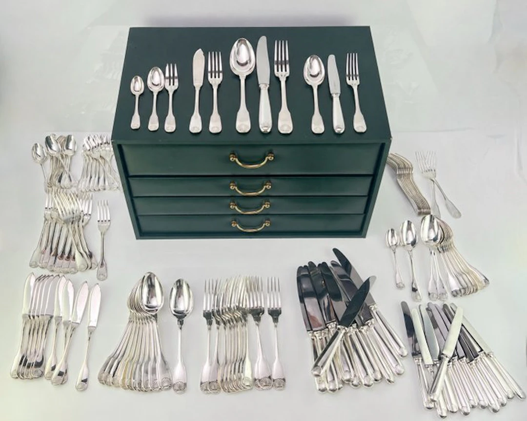 Christofle - Cutlery set (147) - Vendome - 15kg - Serving...