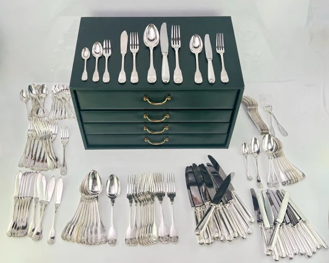 Christofle - Cutlery set (147) - Vendome - 15kg - Serving...
