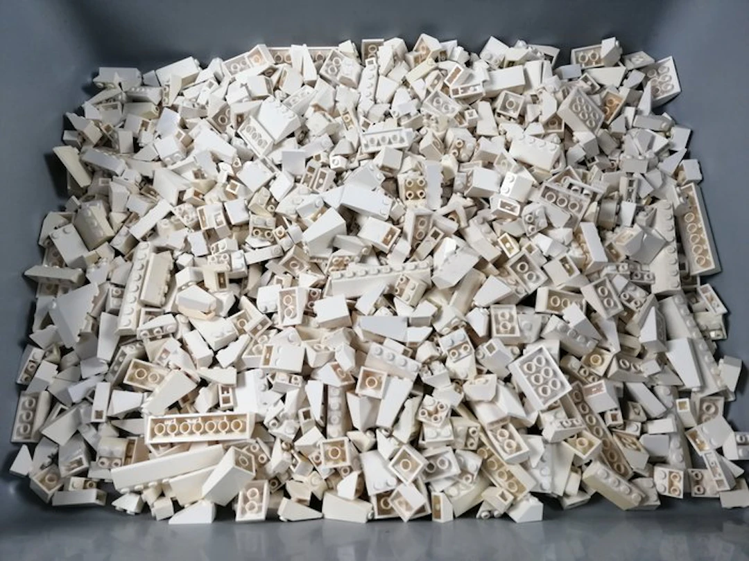 LEGO - geen serie - Partij van 1000 witte dakdelen - 1990-2000