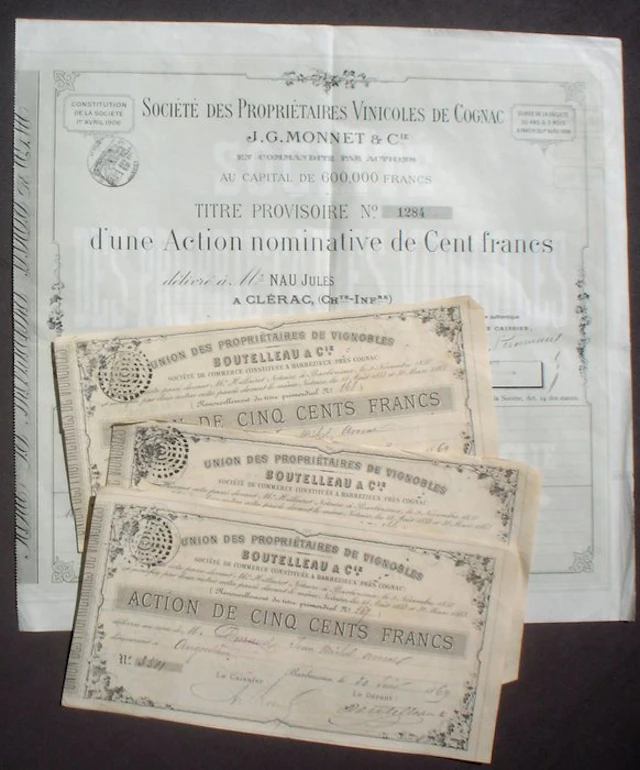 France. Vinicoles de Cognac J. G. Monnet & Cie 100 Francs, 1906 + 19 more