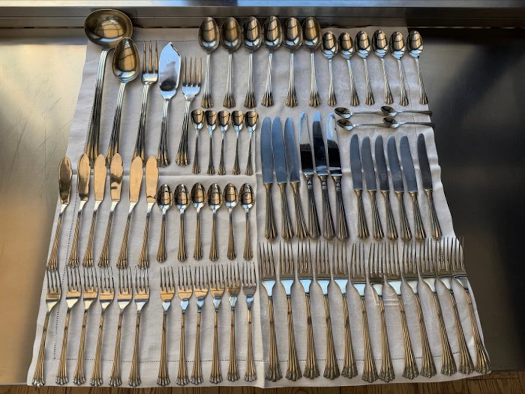 Alpaka - Cutlery set (74) - Silverplated