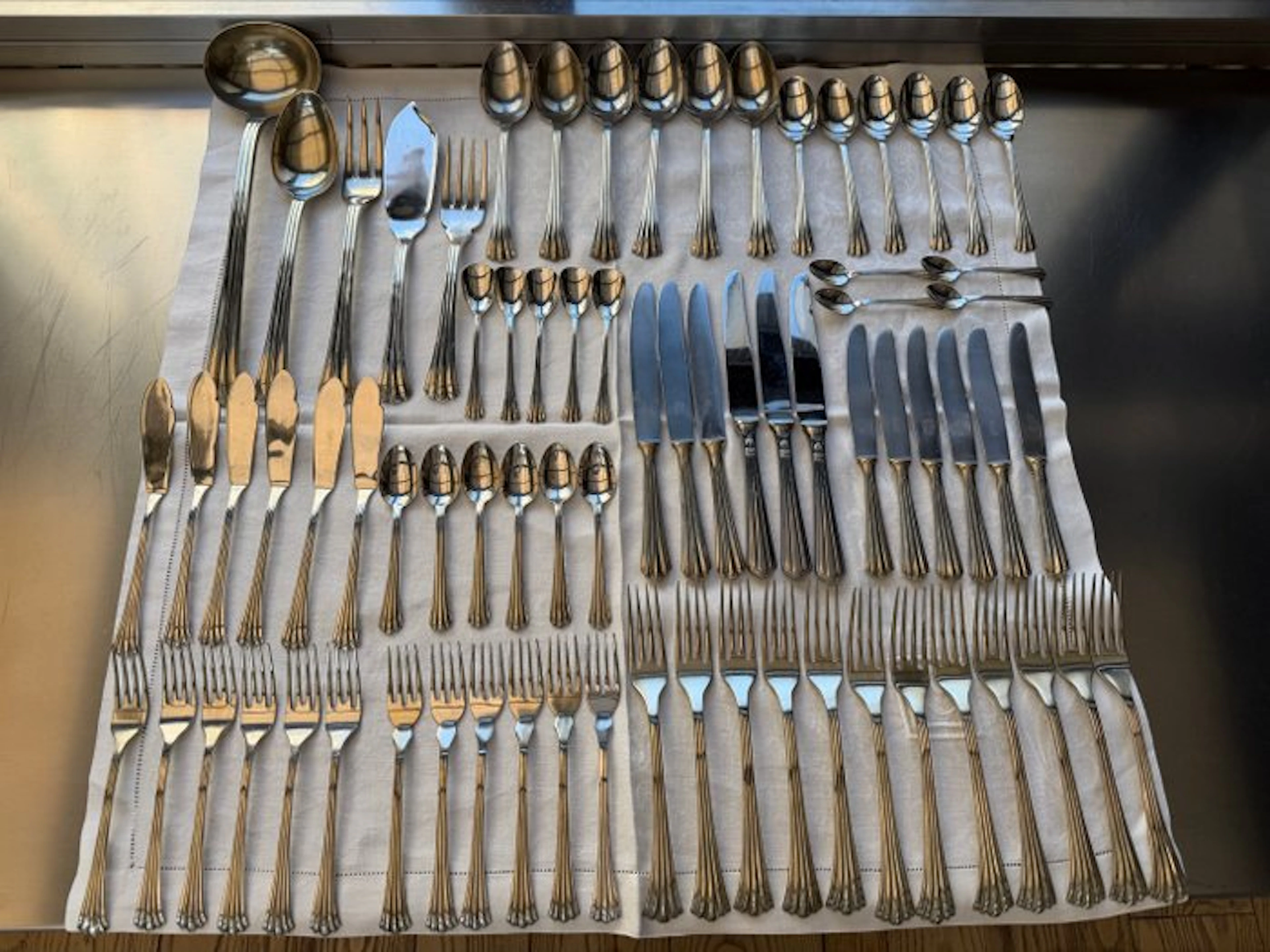 Alpaka - Cutlery set (74) - Silverplated