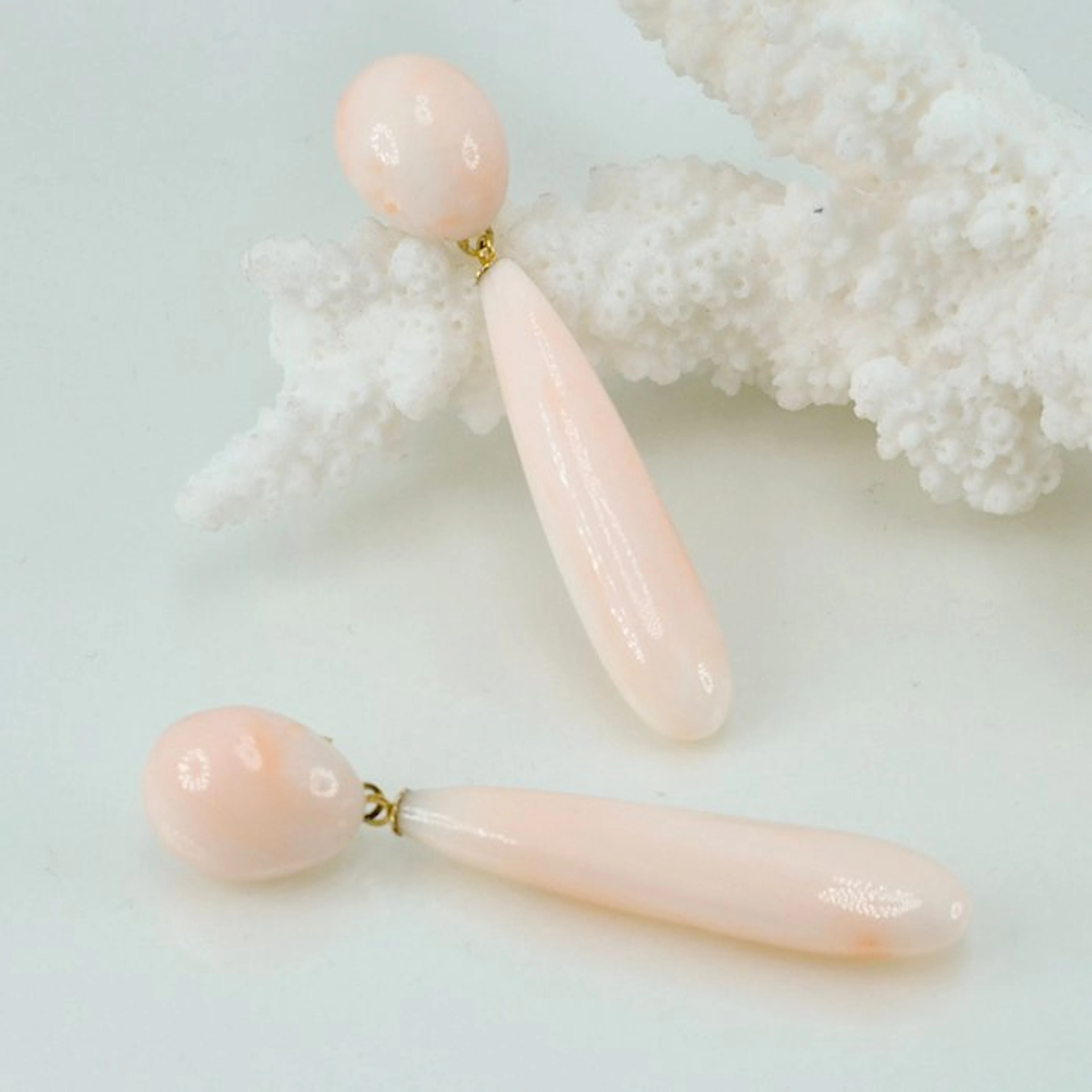 Coral - Silver - Earrings - PINK CORAL