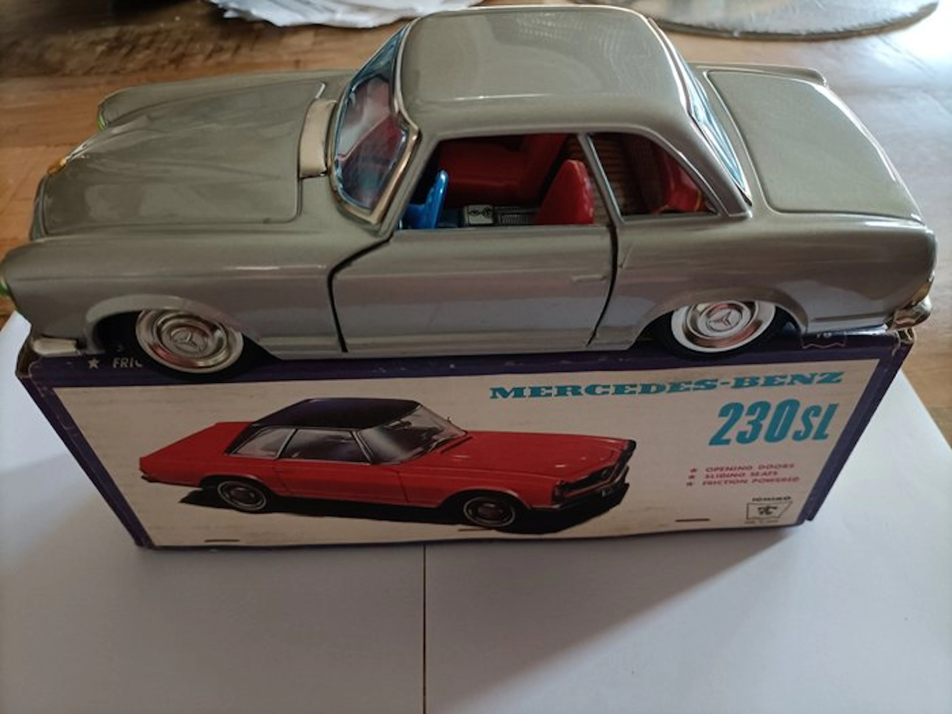Ichiko - Tin toy car - Mercedes-Benz 230SL - 1960-1970 - Japan