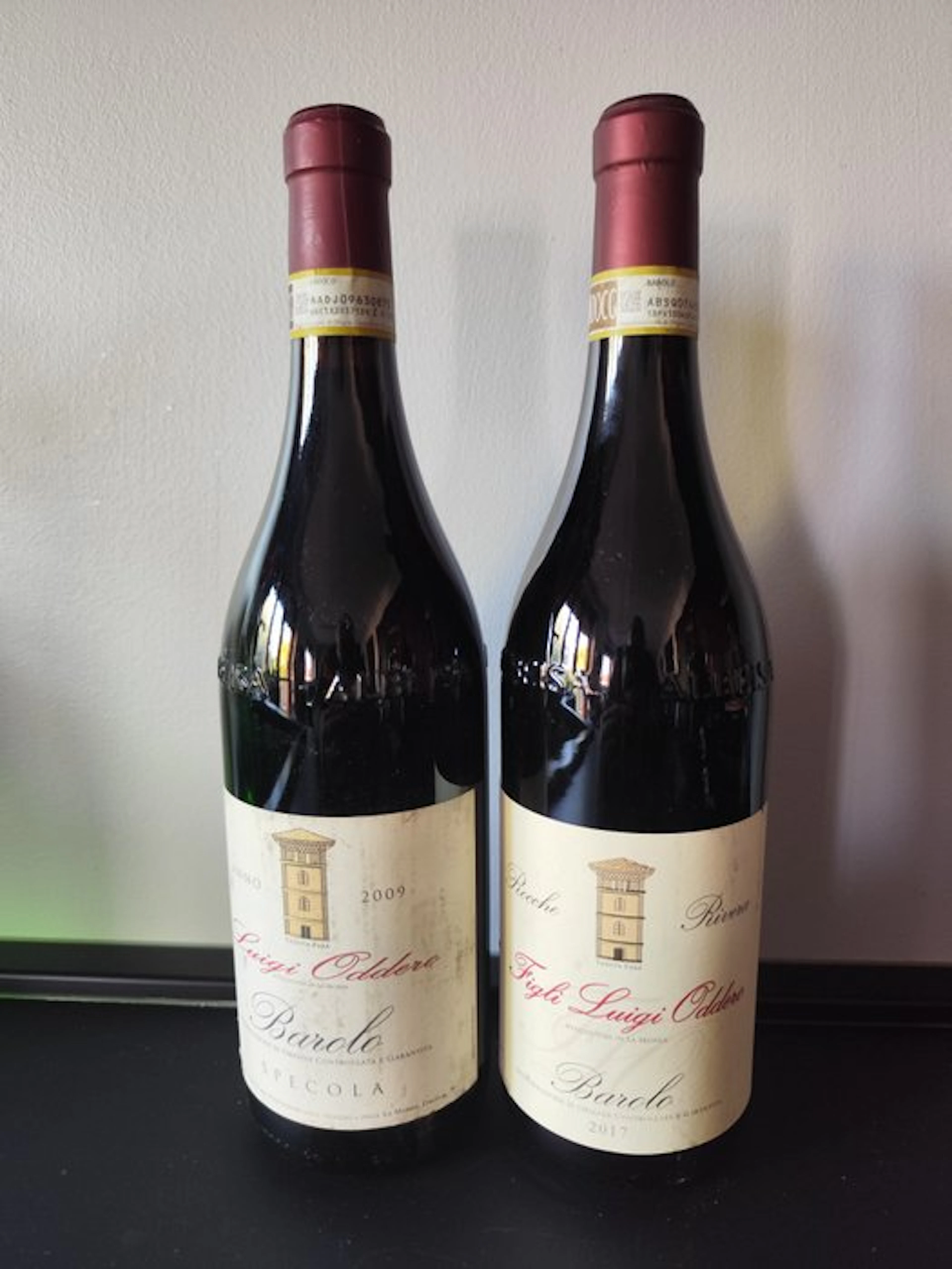 2017 Rocche Rivera & 2009 Specola, Luigi Oddero, - Barolo - 2 Bottles (0.75L)