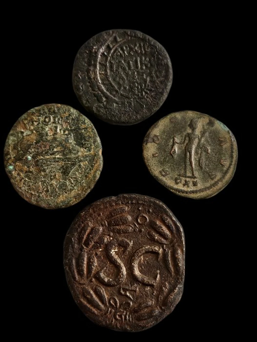Roman Empire Lot of 4 Æ coins 1st-3rd century AD (No reserve price)