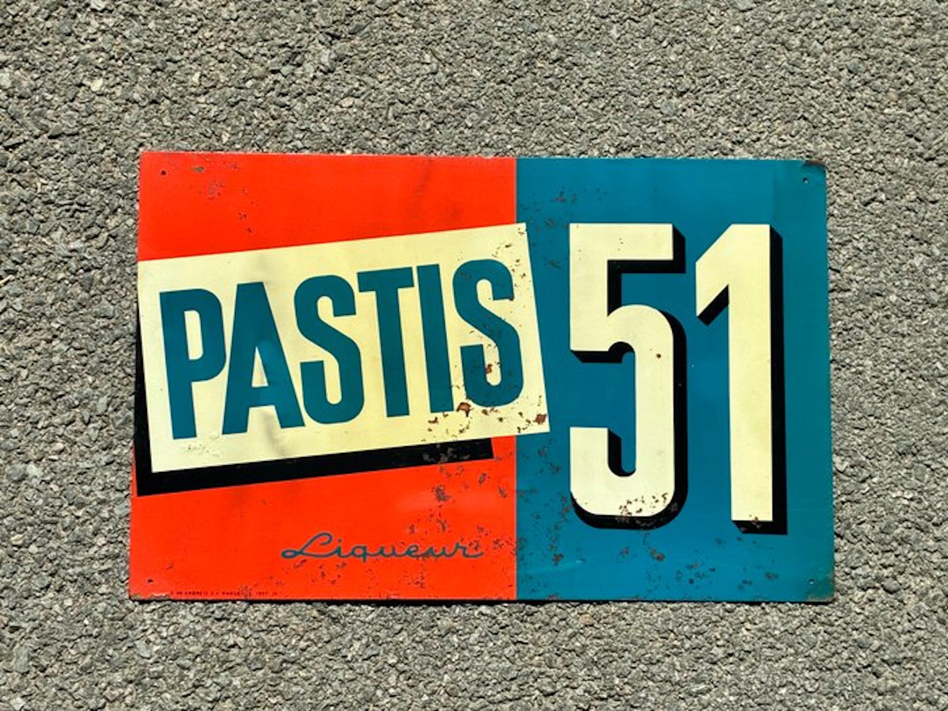 Pastis 51 - G.De Andreis Marseille 1957 - Plaque - Metal