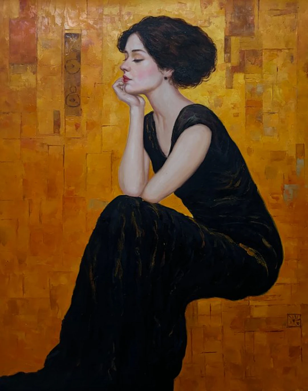 Andrea Fregi (1971) - Solitudine in foglia d’oro