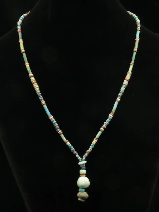 Ancient Egyptian Necklace made of Glass and Faience Mummy...
