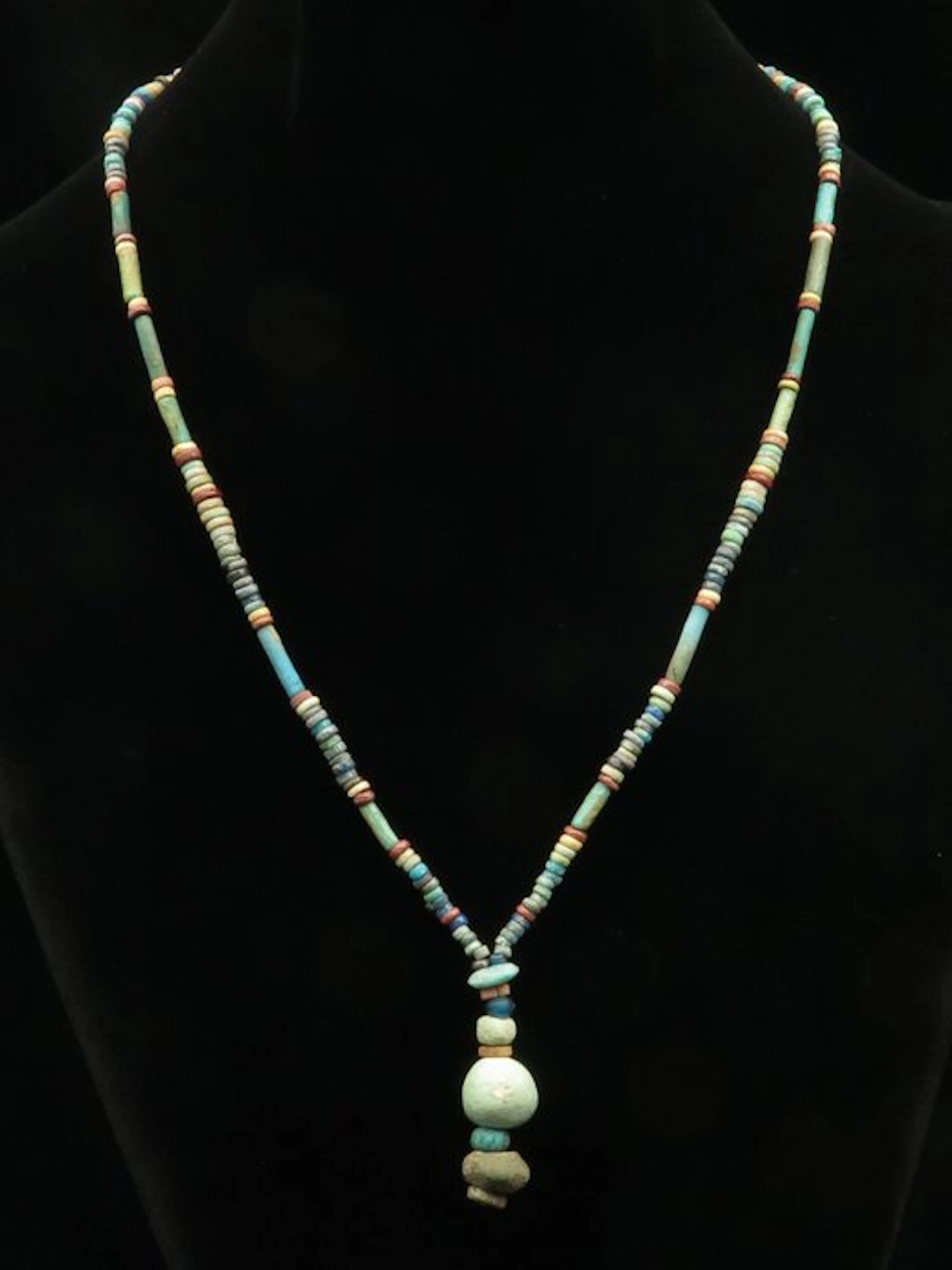 Ancient Egyptian Necklace made of Glass and Faience Mummy...