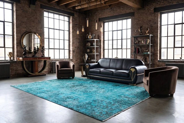 Turquoise vintage - Rug - 270 cm - 170 cm - √ handmade √ certificate