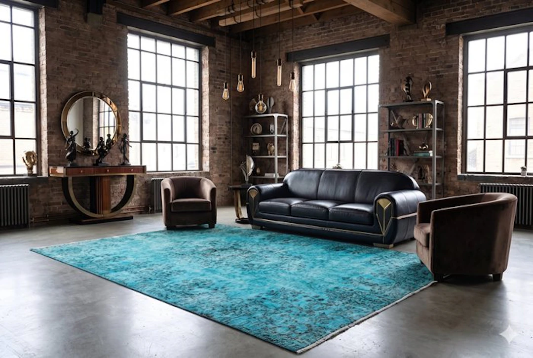 Turquoise vintage - Rug - 270 cm - 170 cm - √ handmade √ certificate