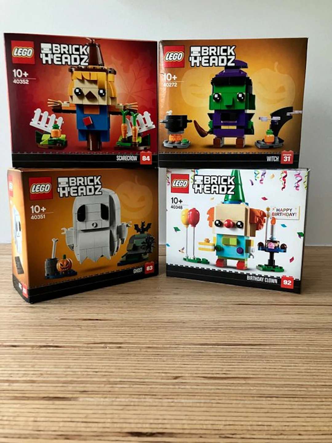 LEGO Set - BrickHeadz - BrickHeadz (Witch, Ghost, Scarecrow, Birthday Clown)