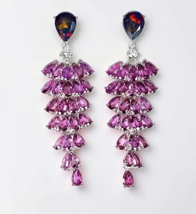 No reserve price - Earrings 14K White Gold Plated 925 Sterling Silver - 0.00ct