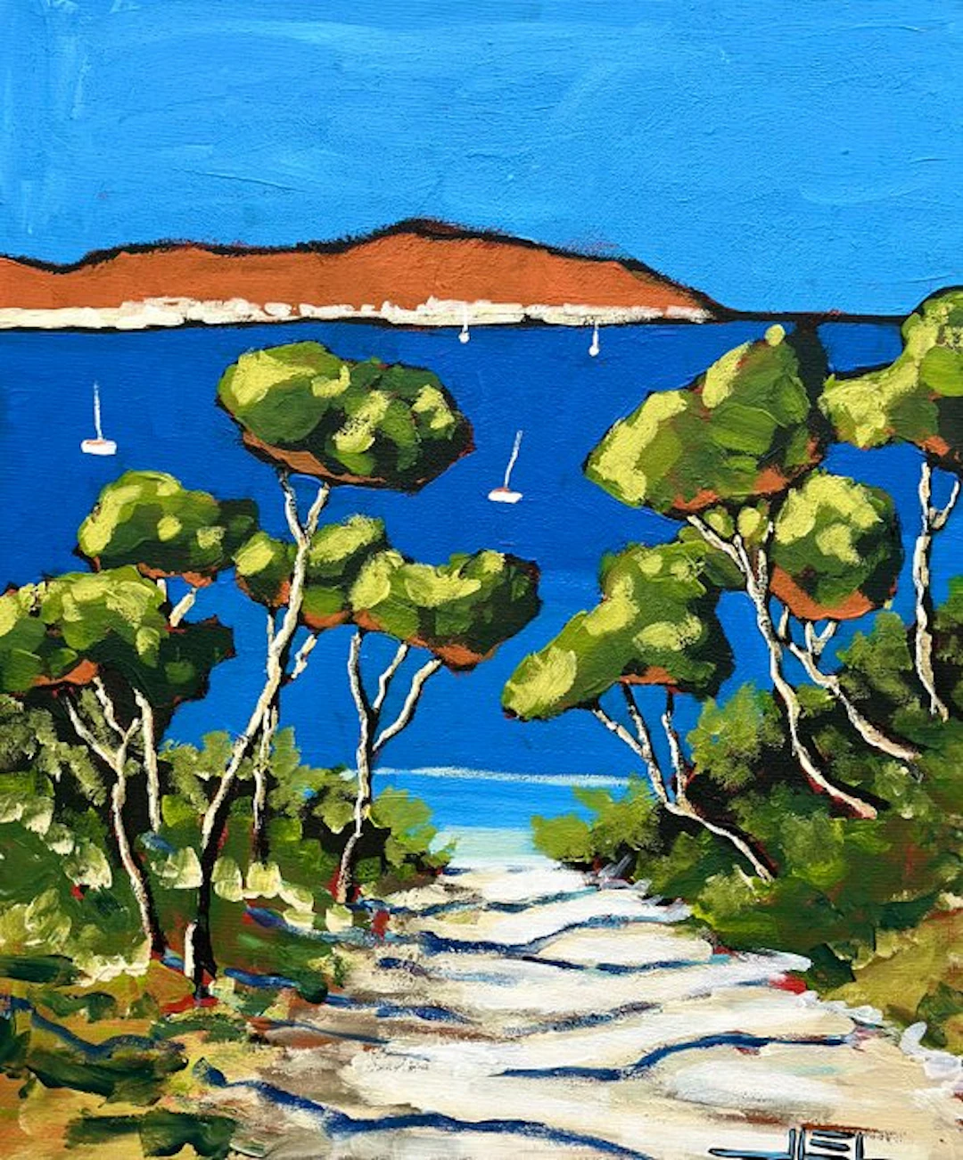 Jiel - Après les pins, la Méditerranée.