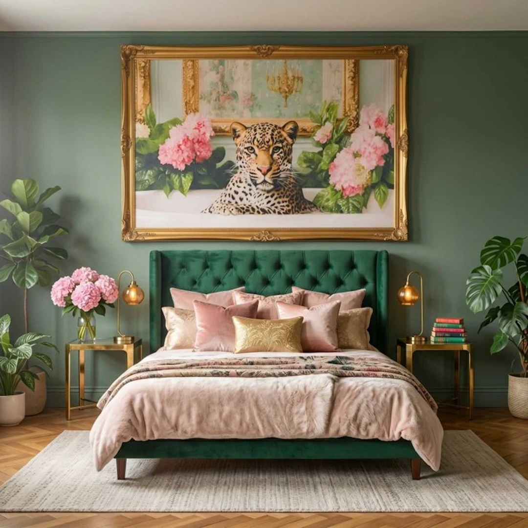 Panel - AA203 - Decorative Fabric Panel 'Leopard in the...