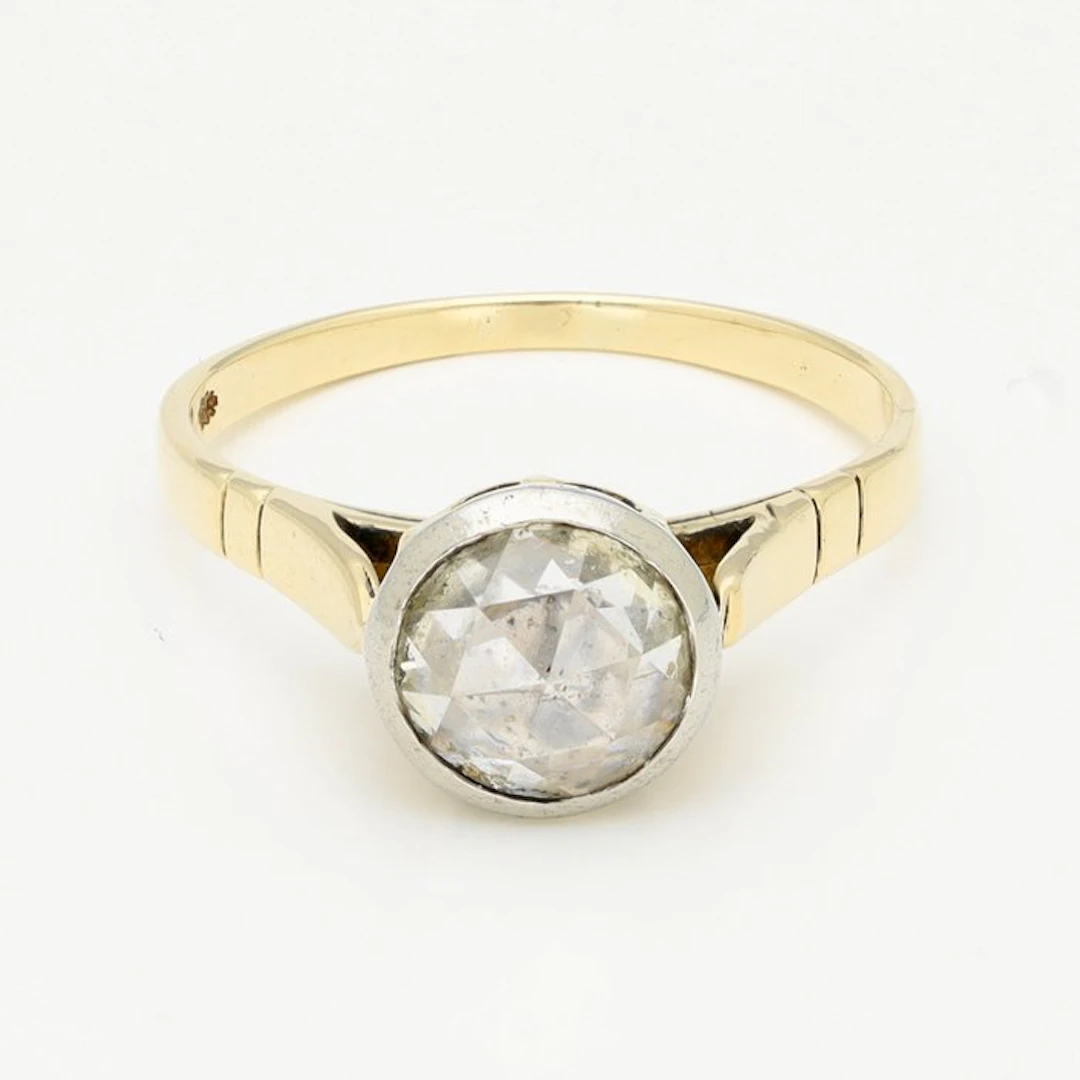 Ring - 14 kt. Yellow gold - 0.95ct. tw. Diamond (Natural)