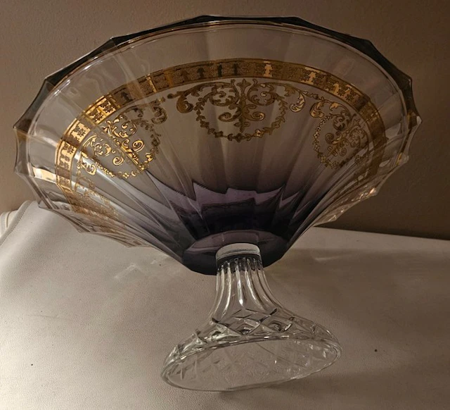 ISMIE LUX - Centrepiece - luxury purple centerpieces in gold - Crystal