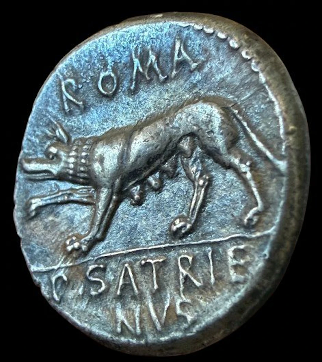 Roman Republic. P. Satrienus, 77 BC. Denarius Rome