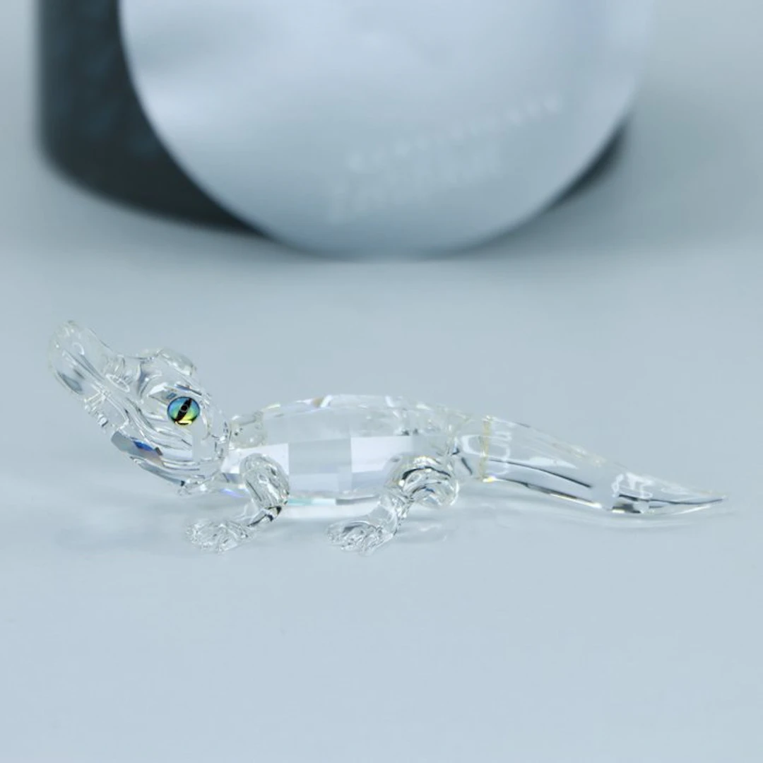 Figure - Swarovski Crystal - Krokodil (Boxed + certificate) - Crystal