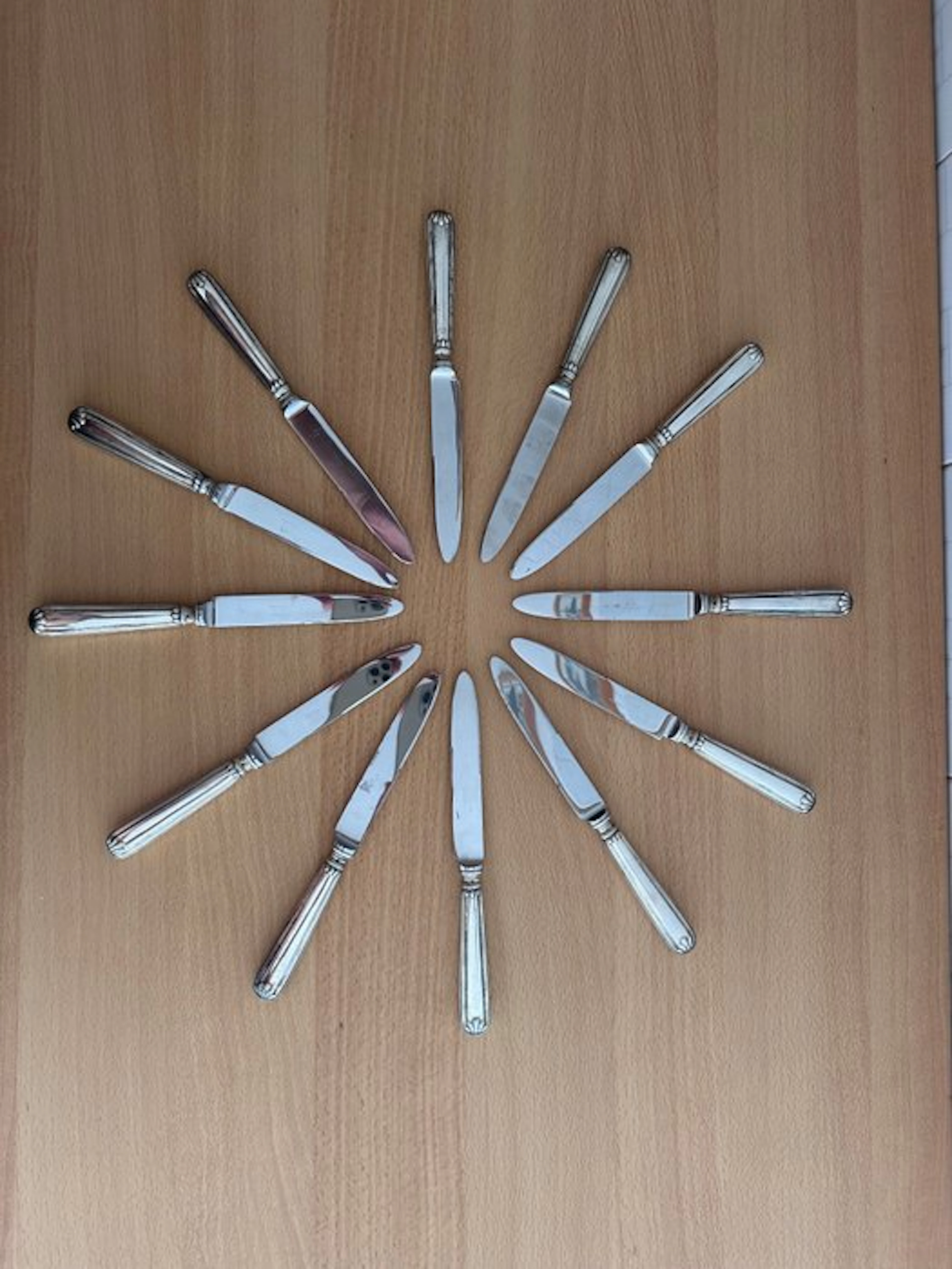 Fruit knife (12) - .800 silver