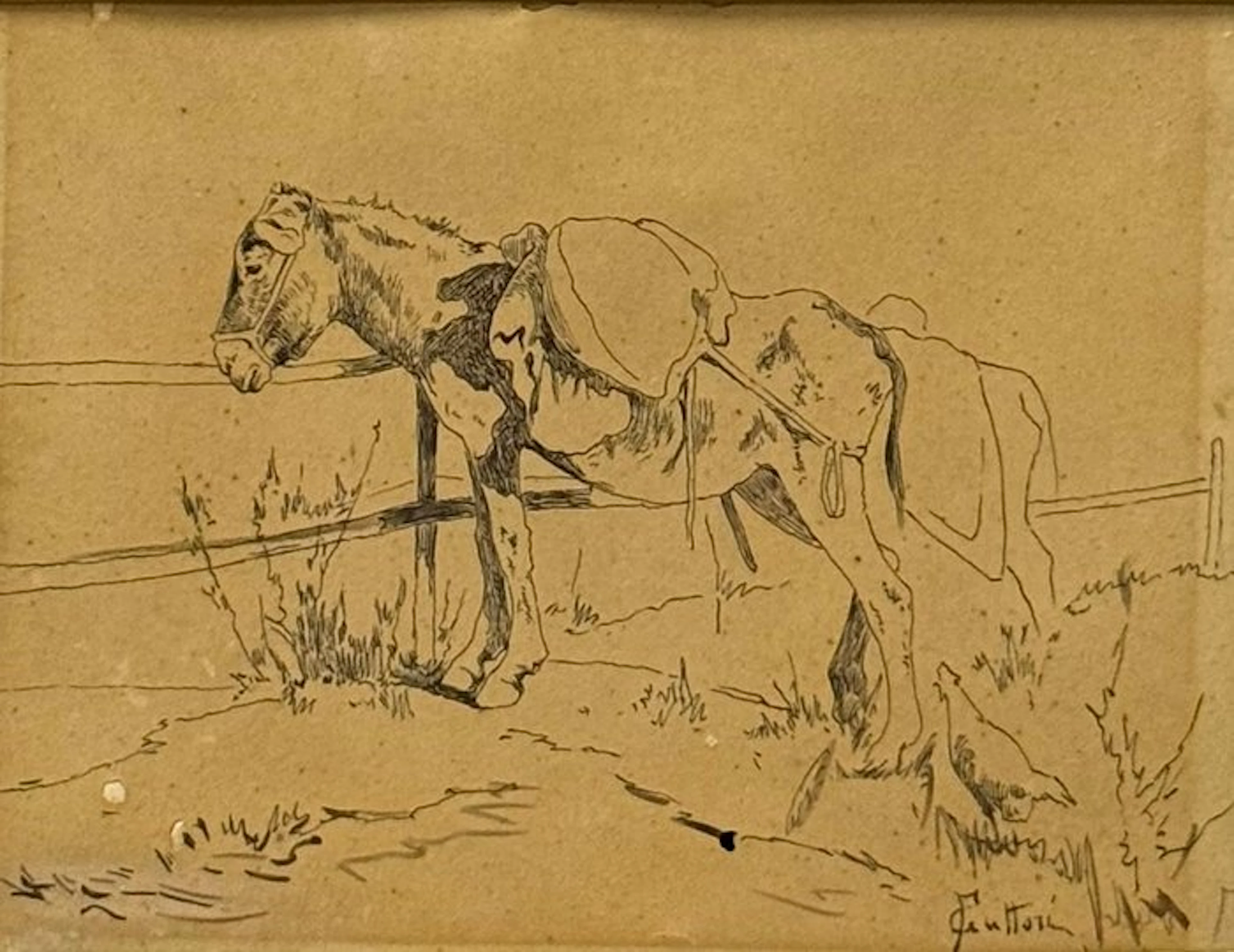 Giovanni Fattori (1825-1908), Attr. - Cavallo