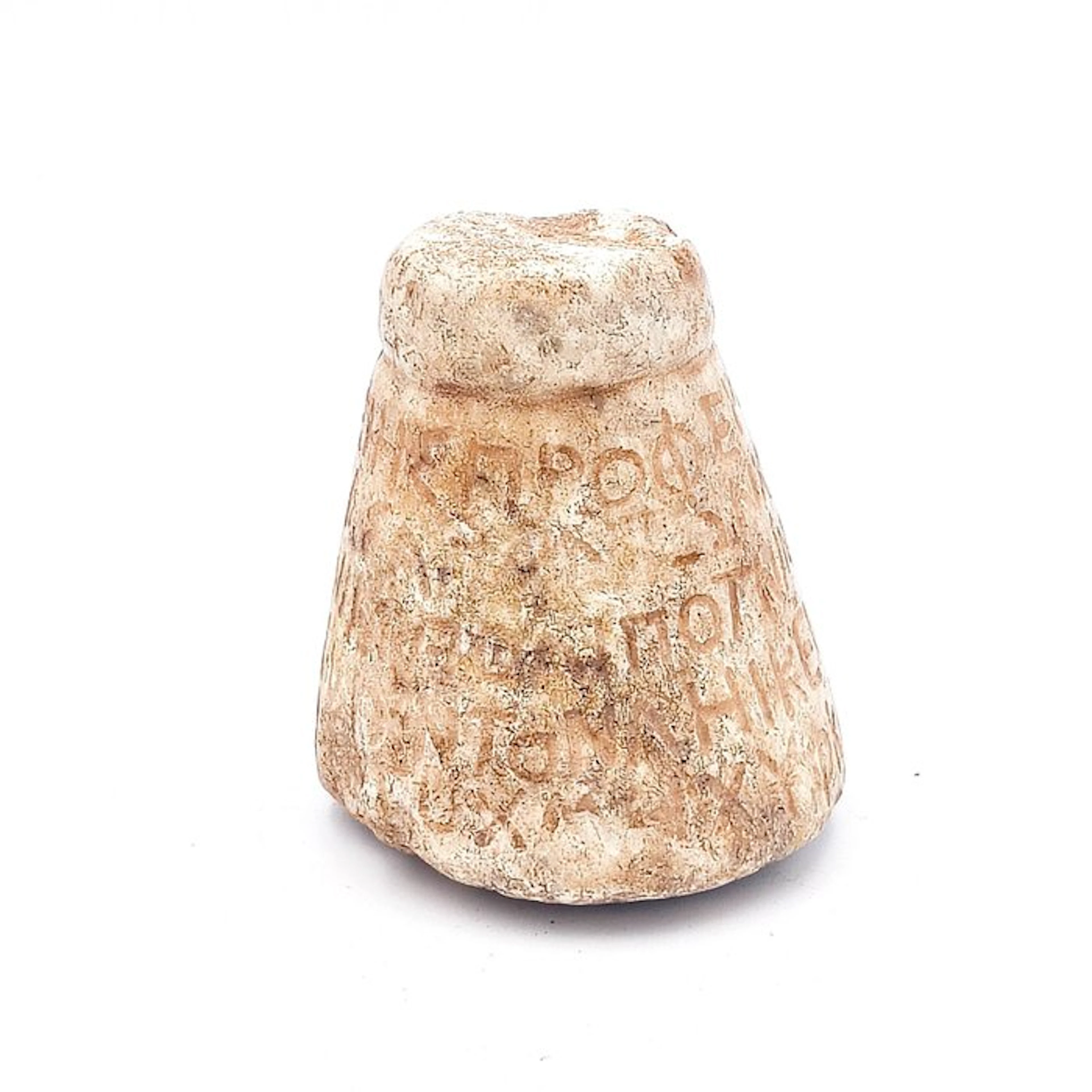 Ancient Western Asiatic Marble Idol Bead Talisman with Inscription - 82 mm