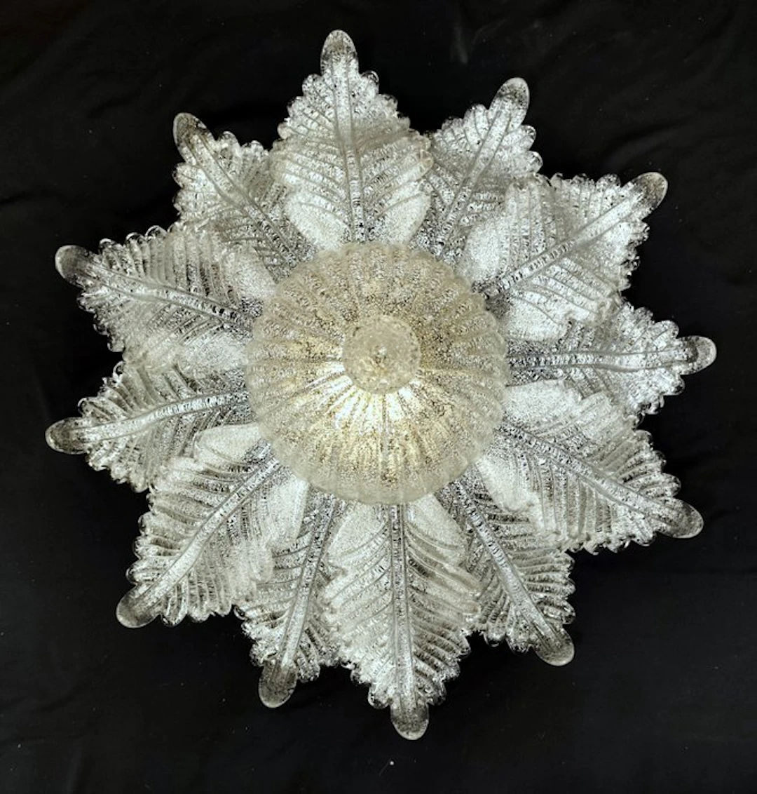 Ceiling lamp - Pulegoso Murano glass. - Grandissima: 70 cm.