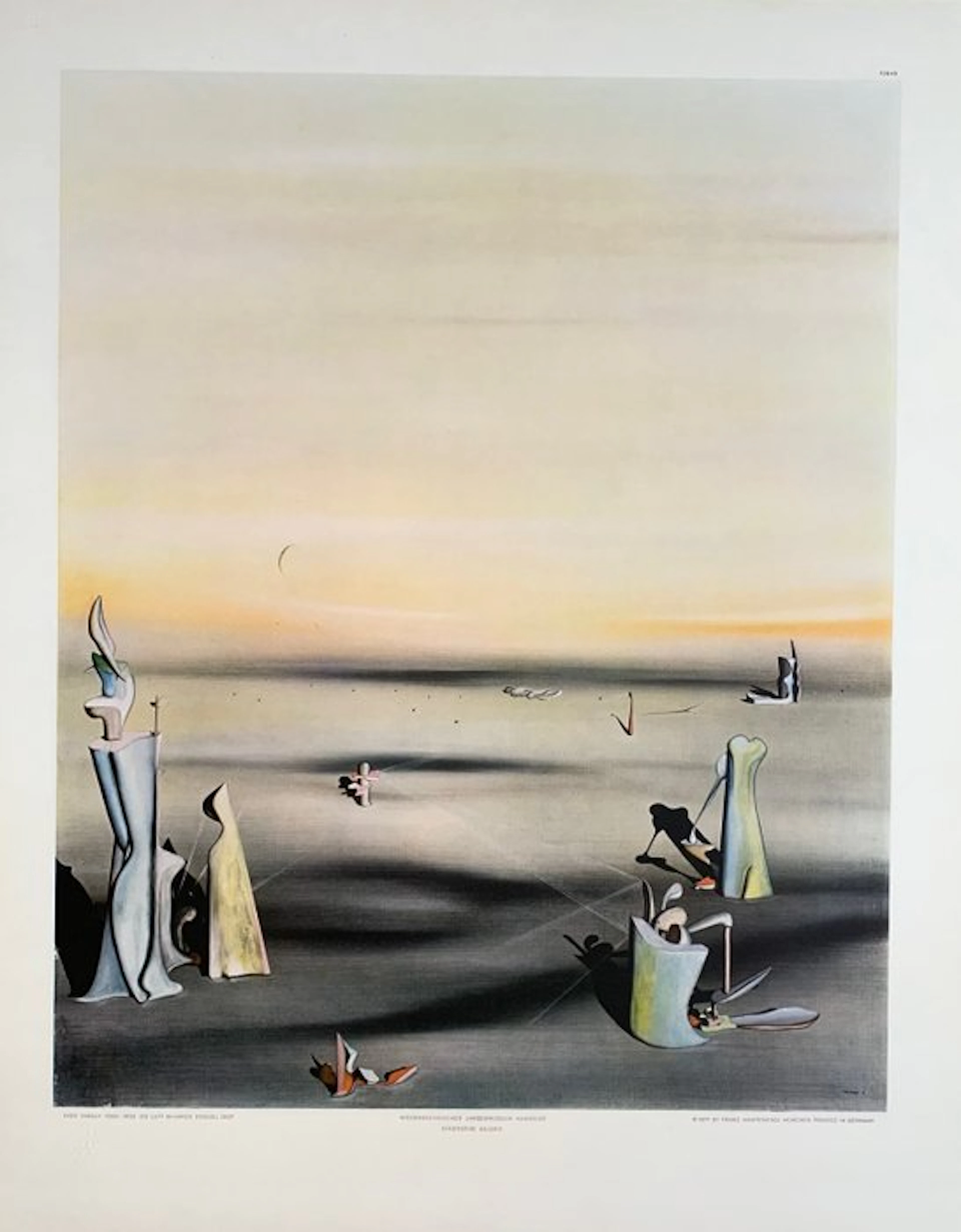Yves Tanguy - The Air in its Mirror - Vintage Collotype...