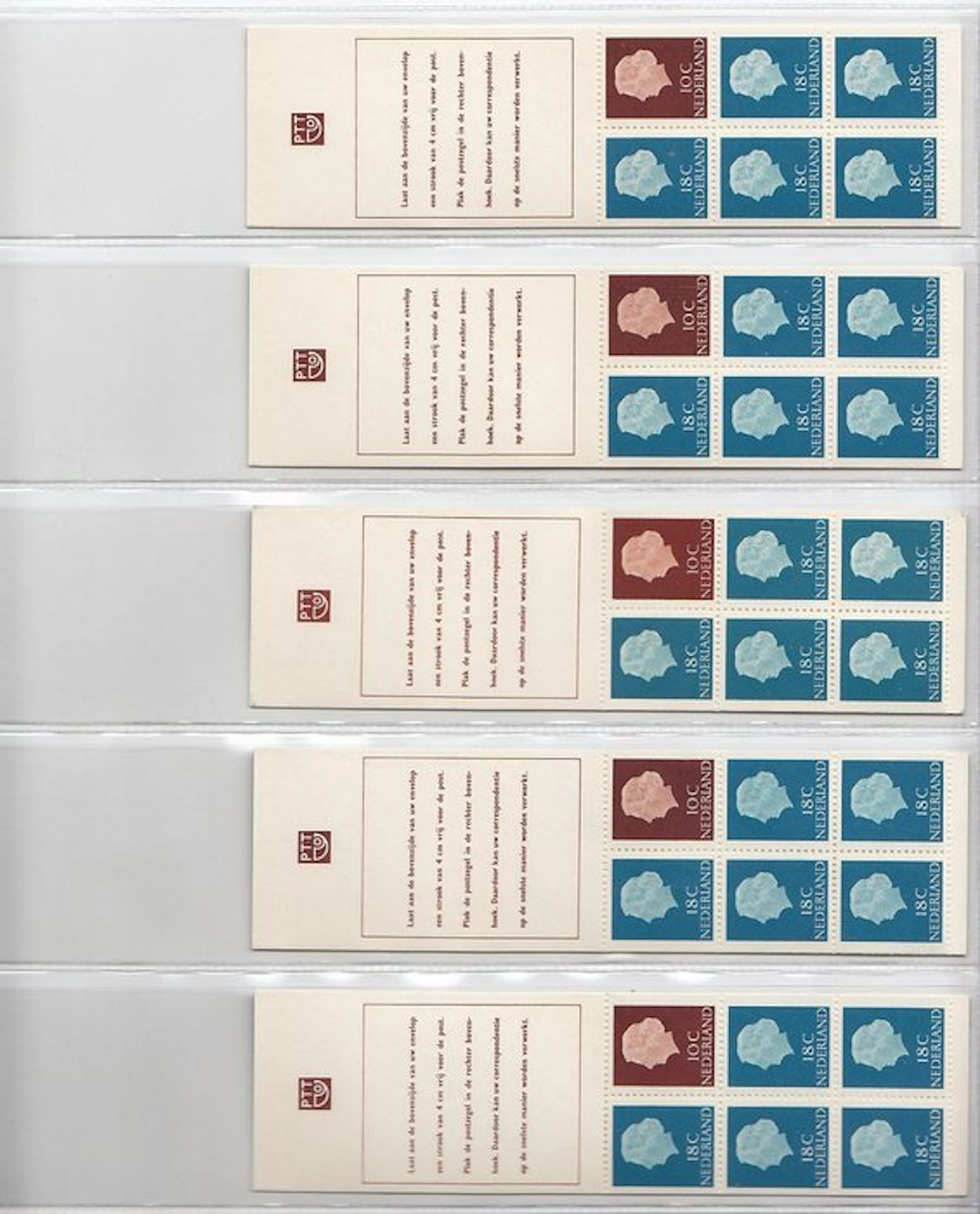 Netherlands - Lot of mint Dutch stamp booklets with a telblok