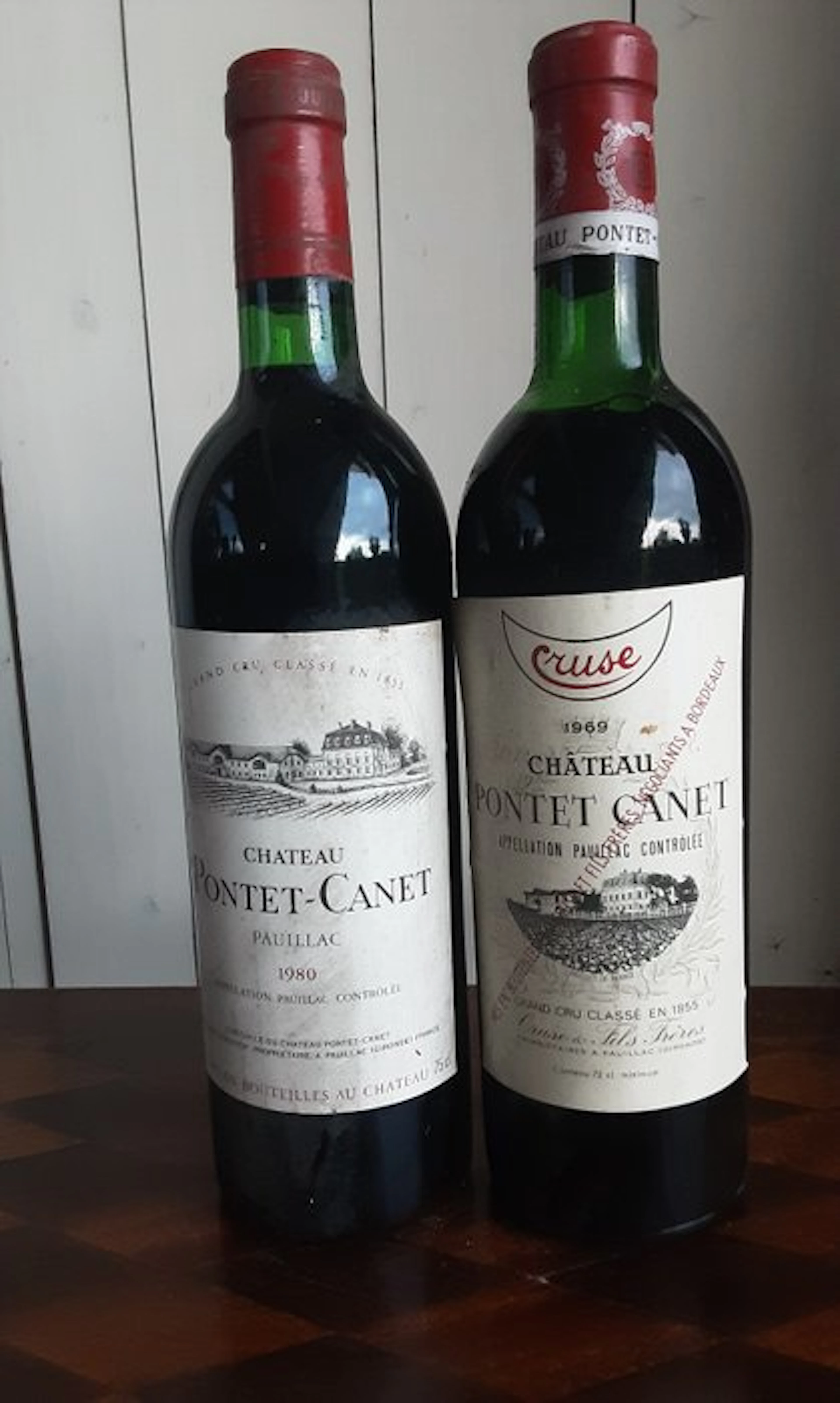 1969 & 1980 Chateau Pontet-Canet - Pauillac Grand Cru Classé - 2 Bottles
