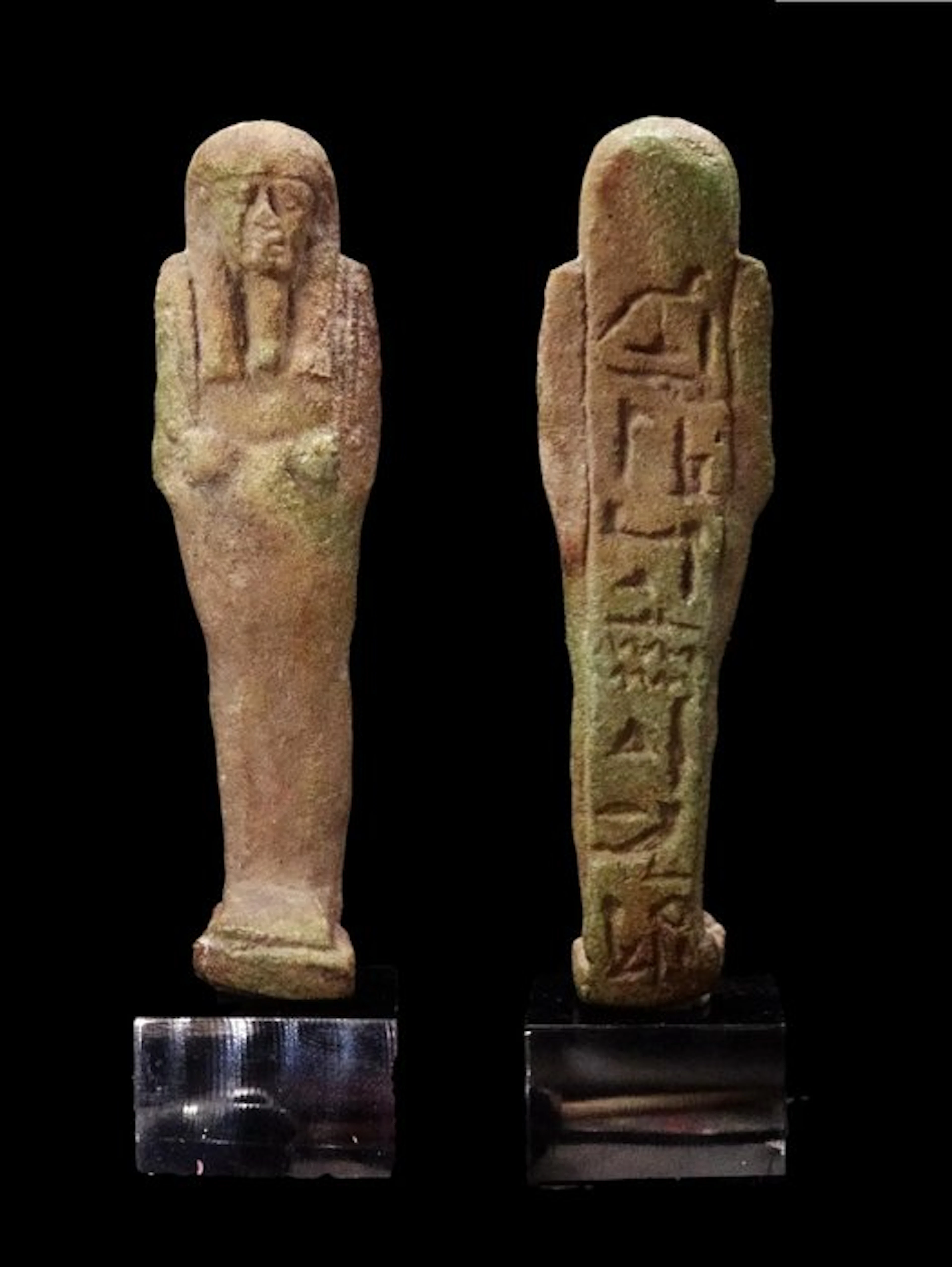 Ancient Egyptian - Ushabti with a back column of hieroglyphs - 664/332 BC
