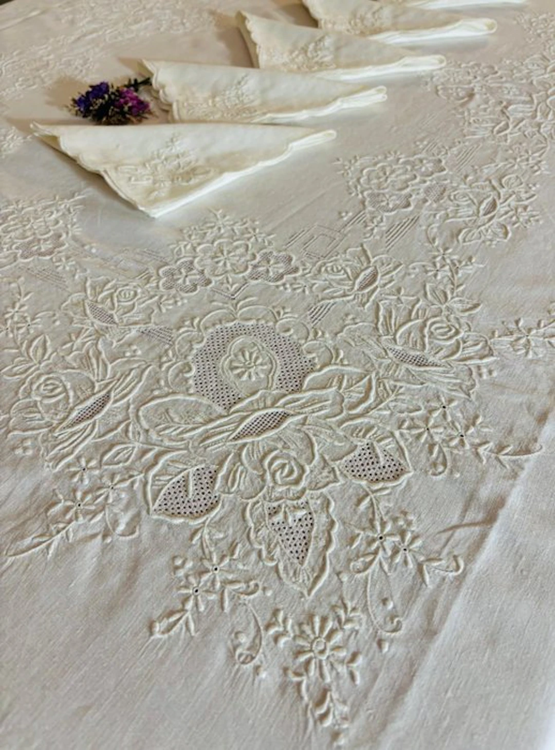 Embroidery (13) - 260 cm - 165 cm - PURE LINEN VINTAGE
