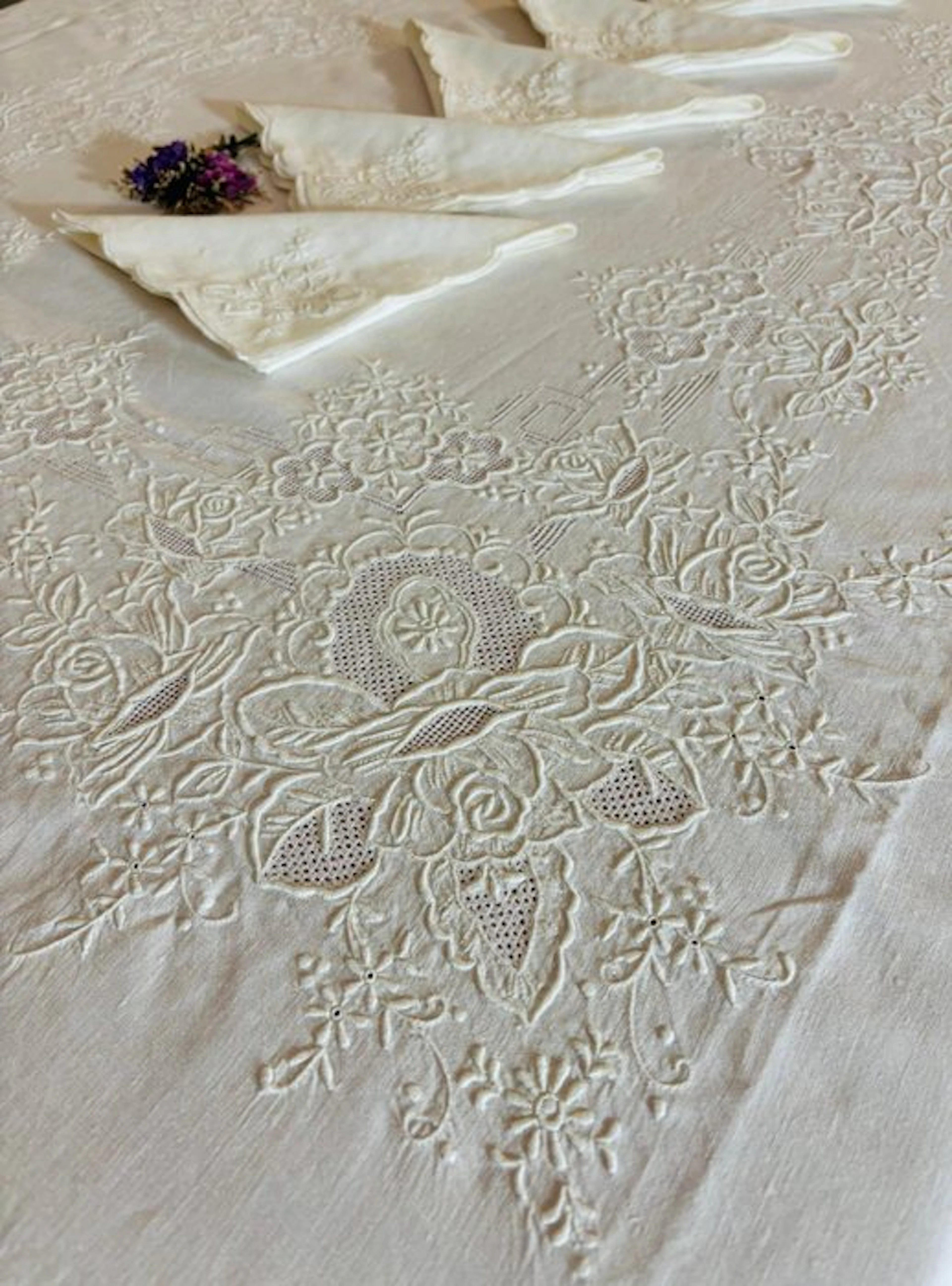 Embroidery (13) - 260 cm - 165 cm - PURE LINEN VINTAGE