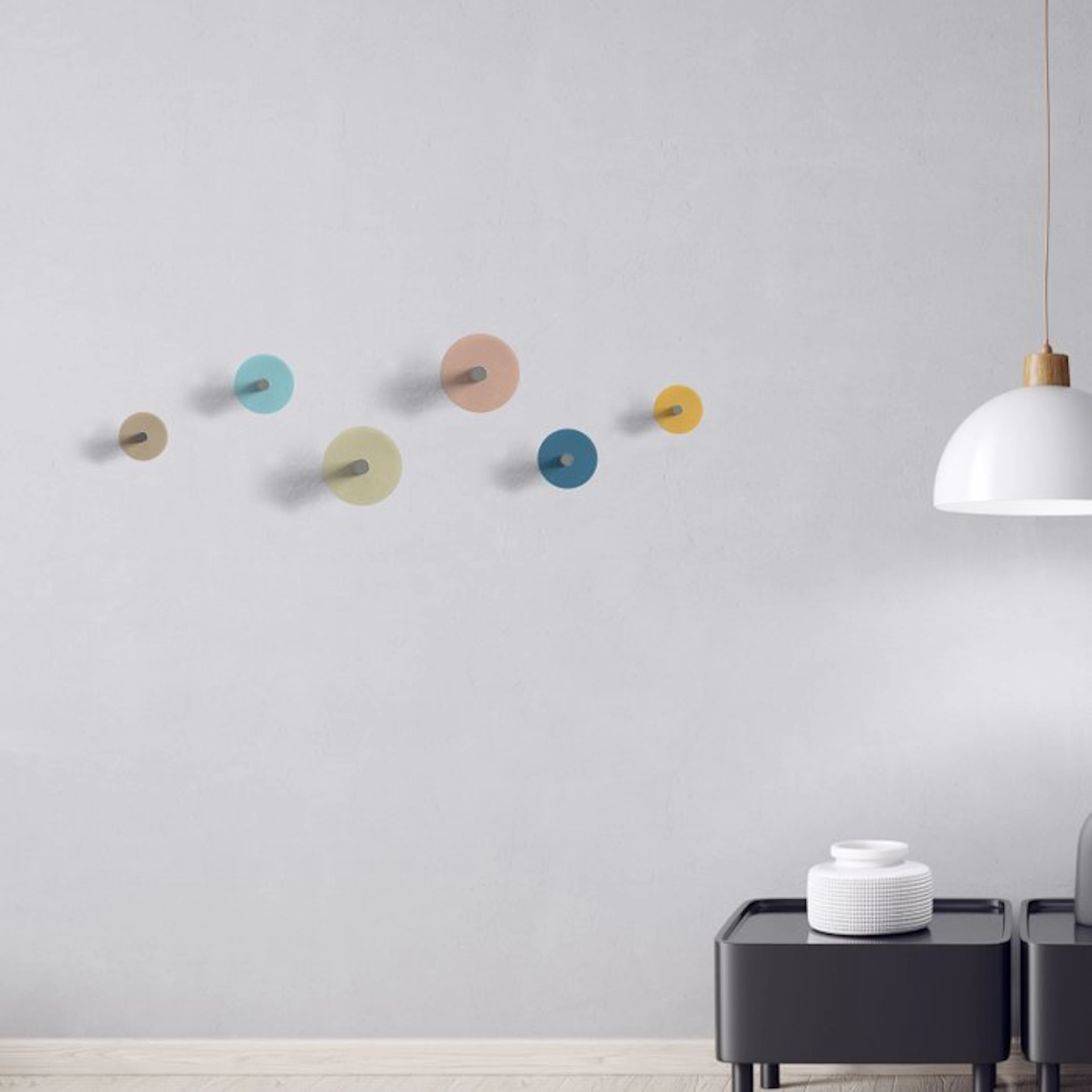 Set of coat hooks (6) - Color 02 - Acrylic glass - Happy collection 02