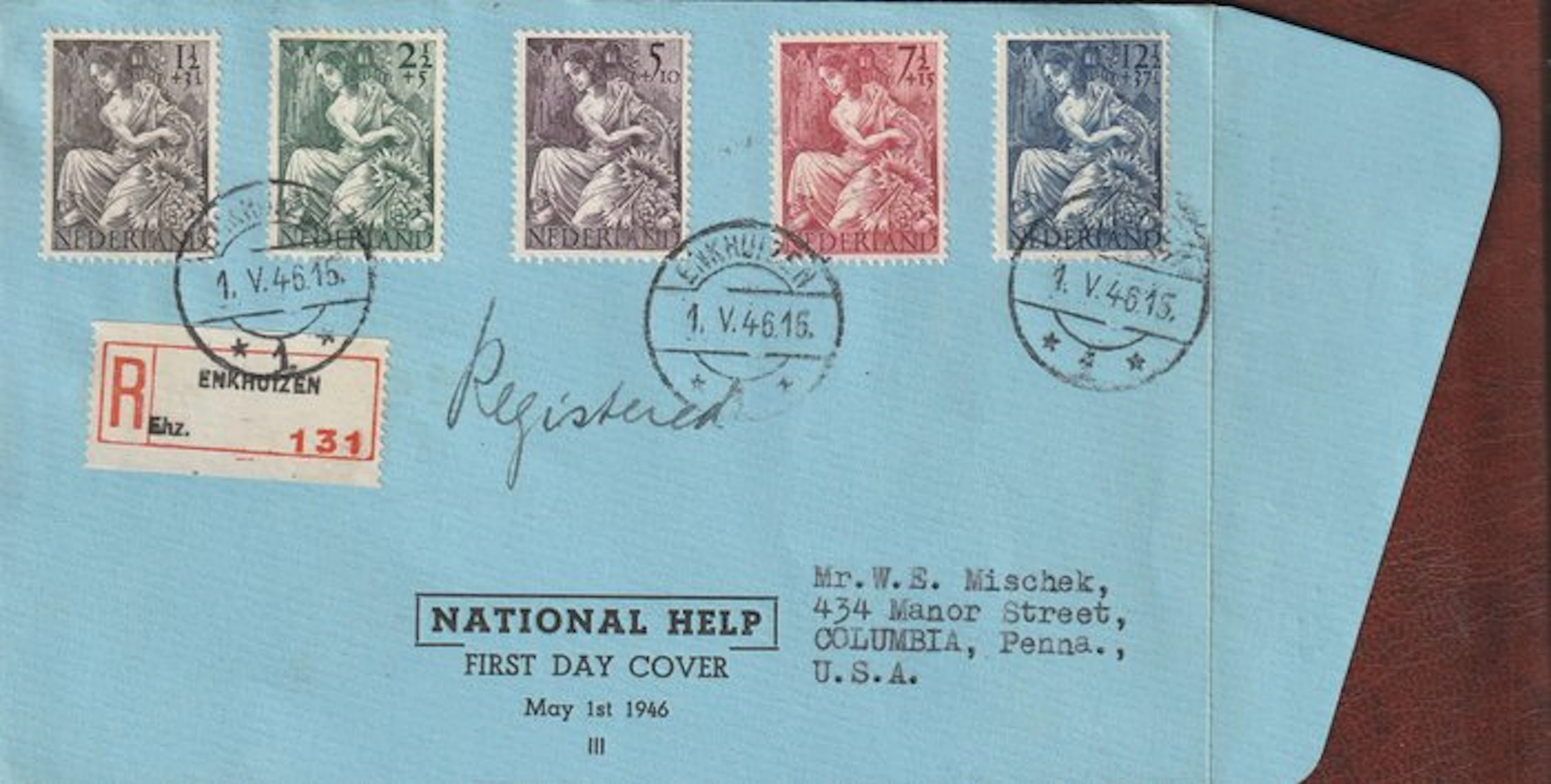 Netherlands 1946 - Sluis envelope "National Relief...