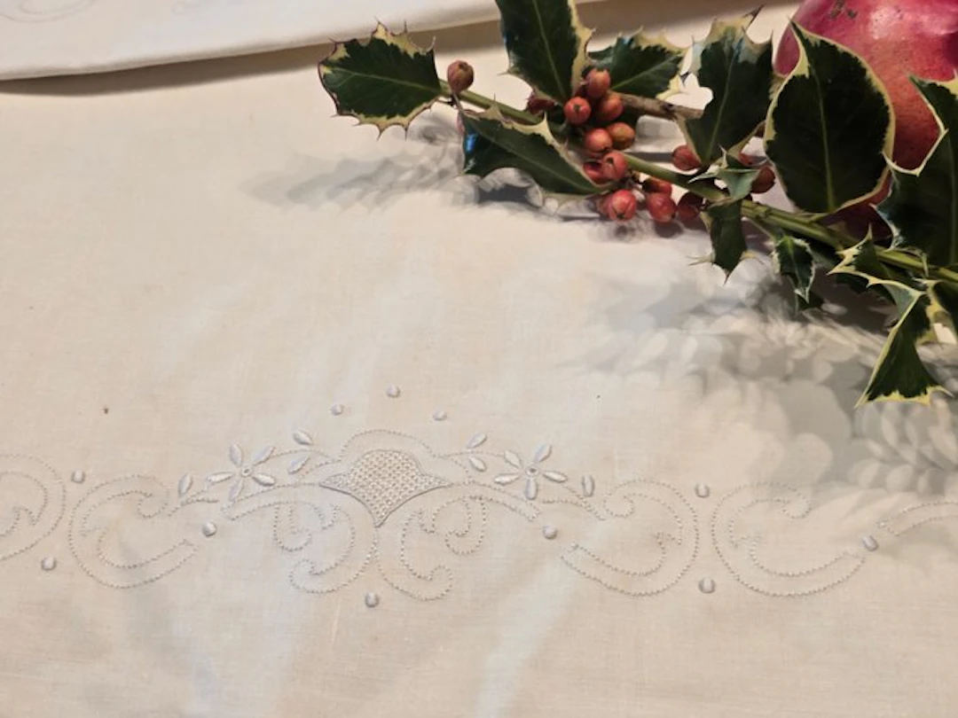 Bed sheet (3) - 270 cm - 230 cm - Ancient trousseaus
