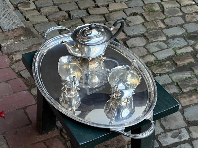 Walker en Hall - Tea service (4) - sterling silver - Sterling silver