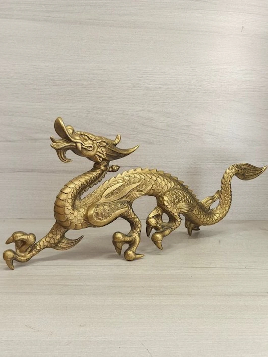Figura decorativa grande de dragón oriental - Sculpture