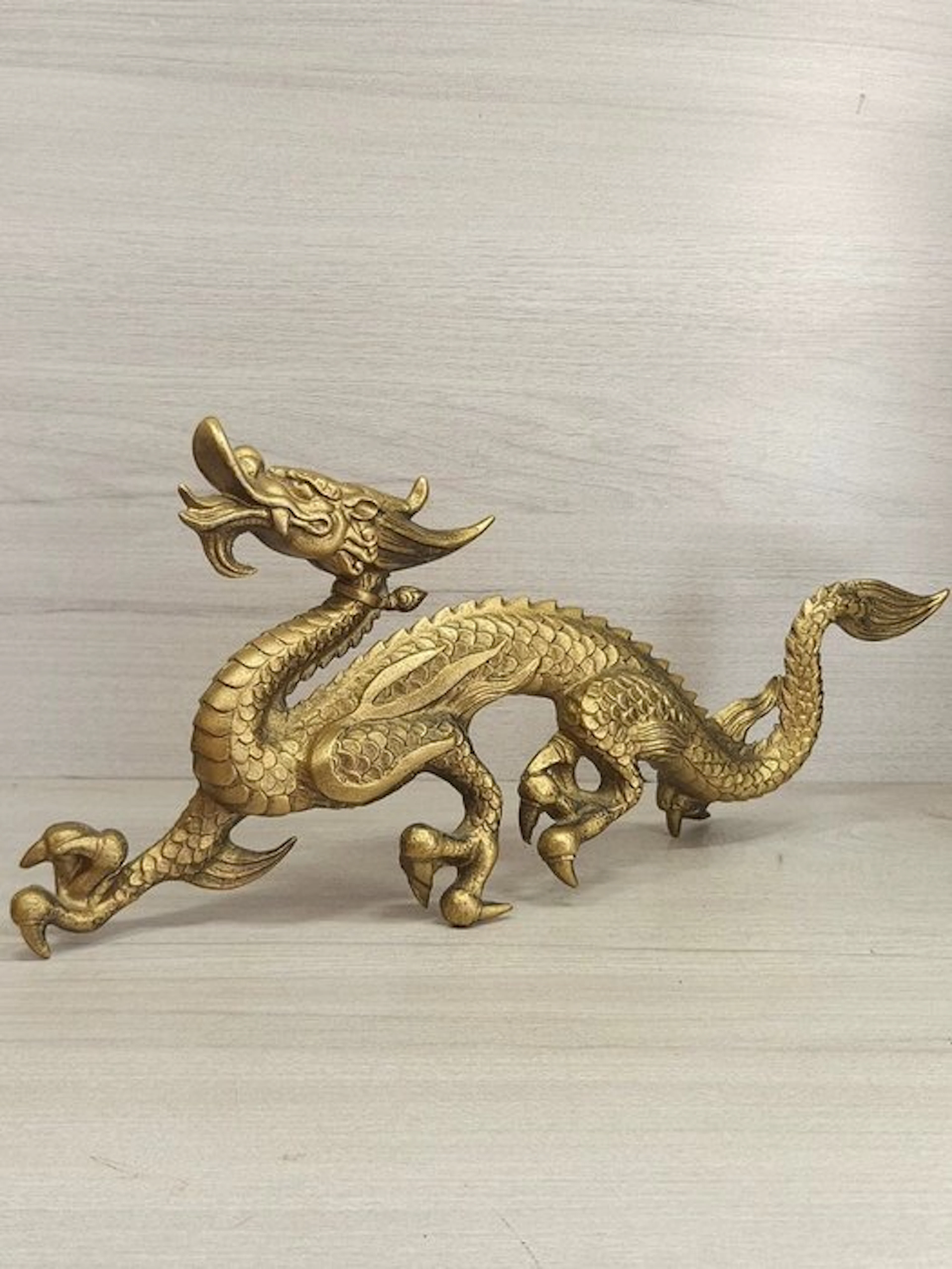 Figura decorativa grande de dragón oriental - Sculpture