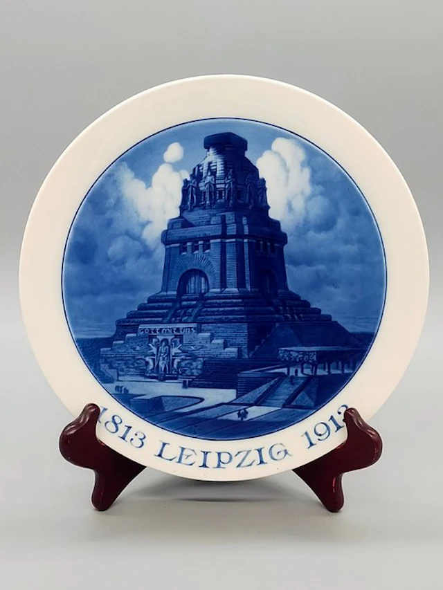 Meissen - Wandteller – Völkerschlachtdenkmal Leipzig 1913 - Plate - Porcelain