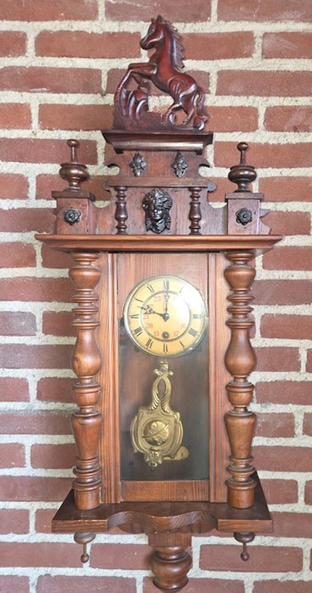 Regulator - junghaus - Wood - 1910-1920 - Regulator horse clock