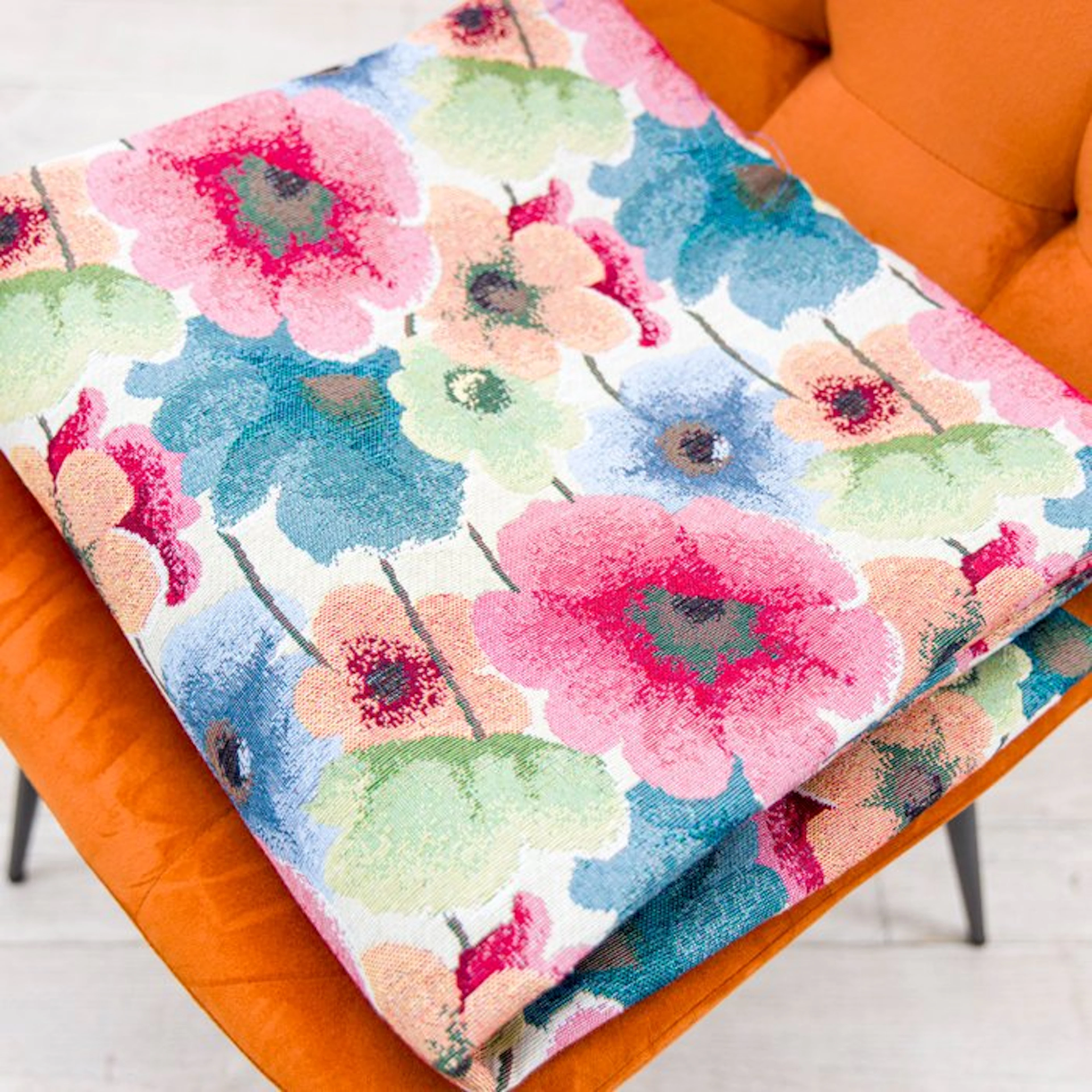 BA256 - Artistic Floral Gobelin Fabric - Upholstery fabric - 400 cm - 140 cm